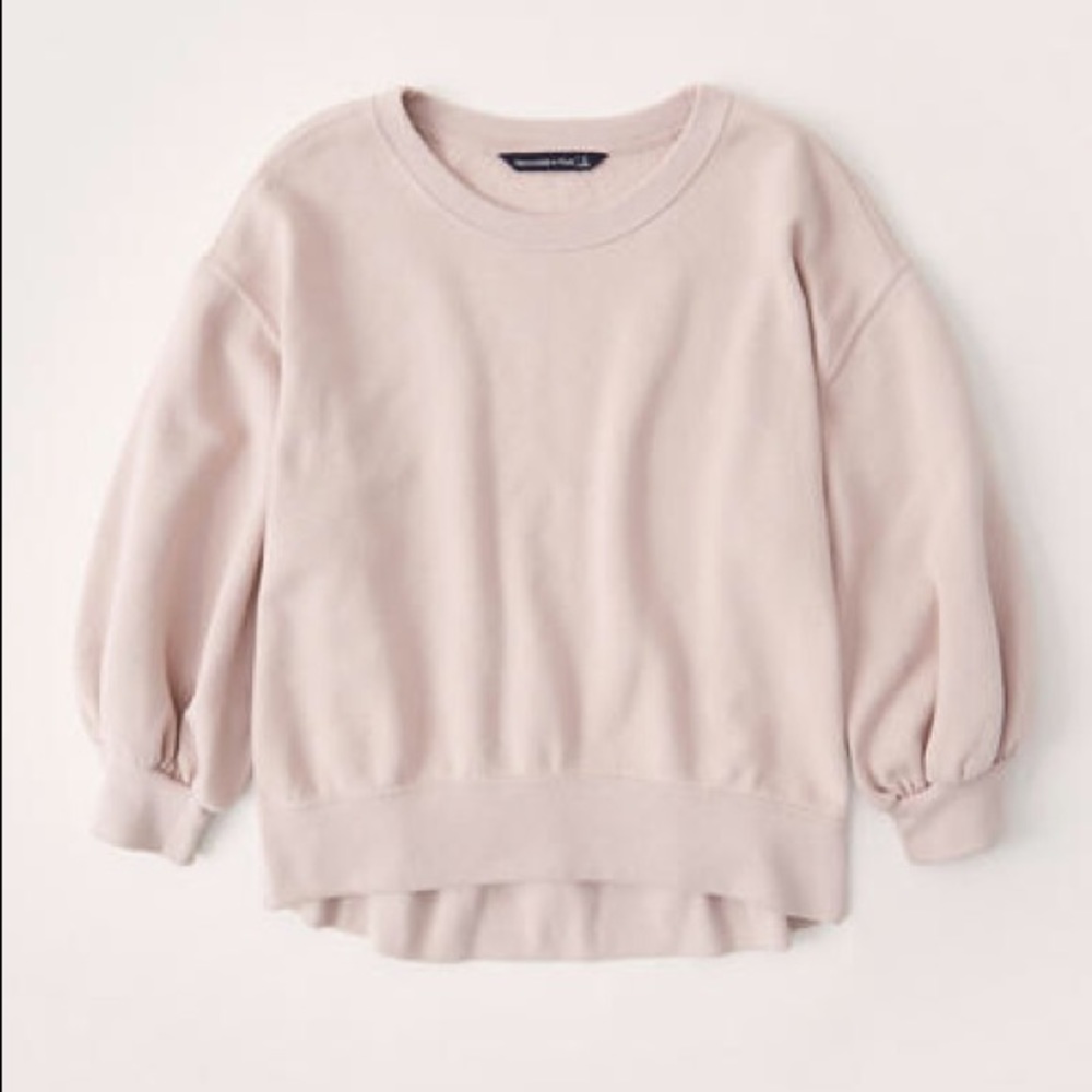Abercrombie puffsleve crewneck sweatshirt